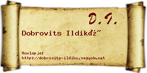 Dobrovits Ildikó névjegykártya
