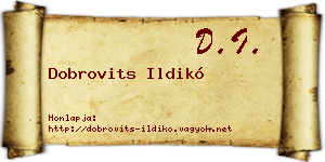 Dobrovits Ildikó névjegykártya